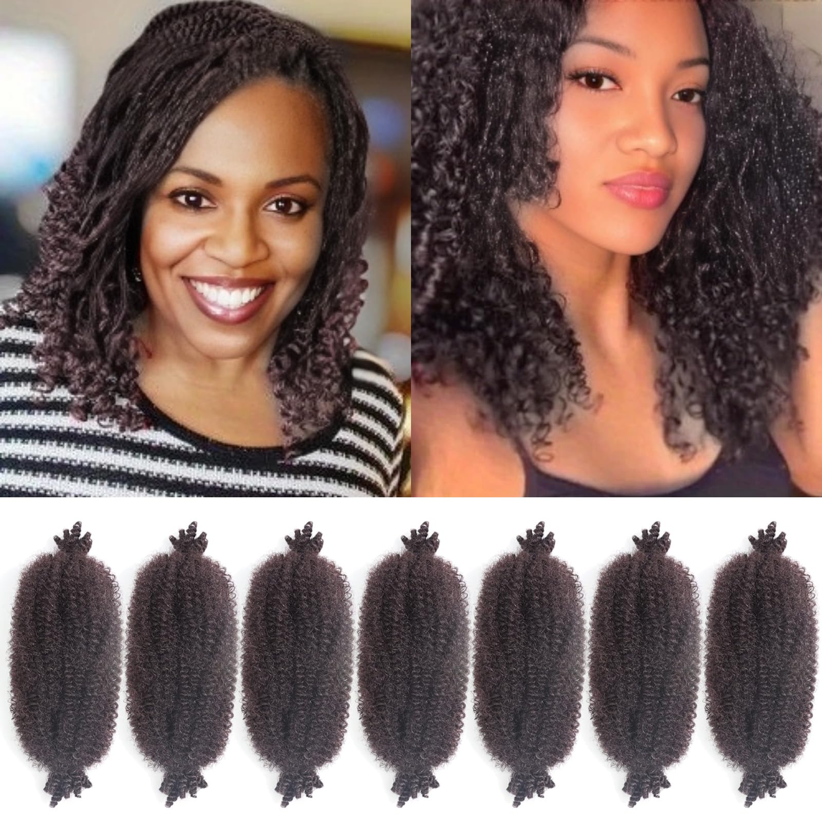 Amazon.com : Springy Afro Twist Hair 8 Inch 7 Packs Marley Hair